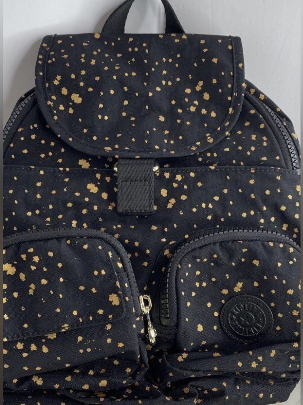 LiKE NEW Kipling Lovebug Small Printed Backpack- Golden Night - Picture 6 of 10